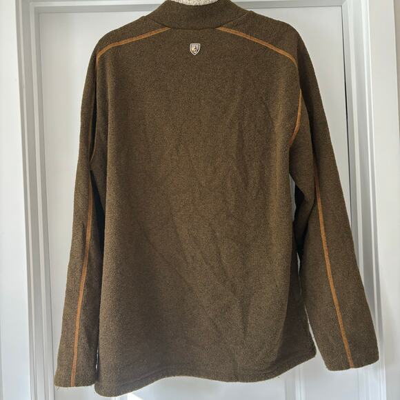 Kuhl Alfpaca Fleece 1/4 Zip Pullover Size Large Espresso Brown Fleece Neck - Picture 2 of 5